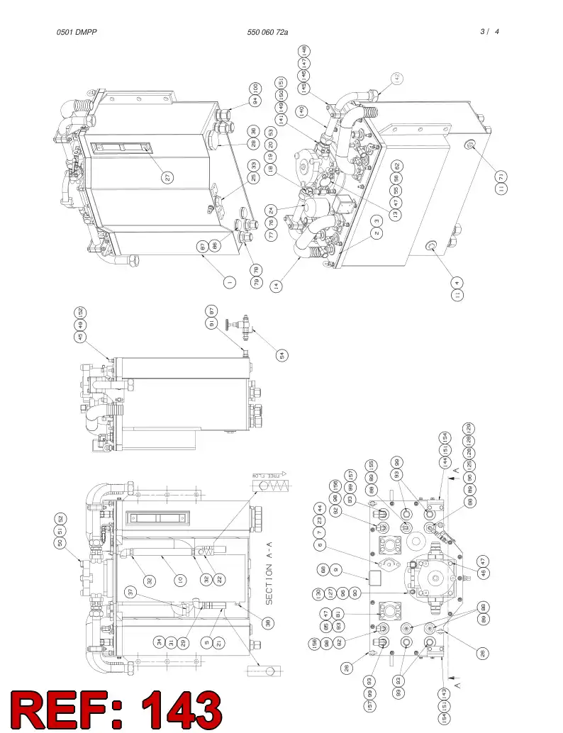 55008470 550 084 70 BRACKET - Sandvik Technical Drawing