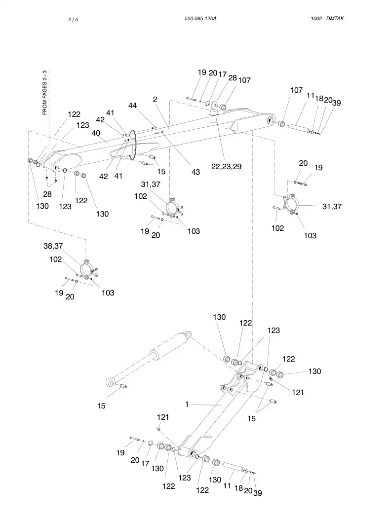 55008512bA 550 085 12bA BOOM - Sandvik Technical Drawing