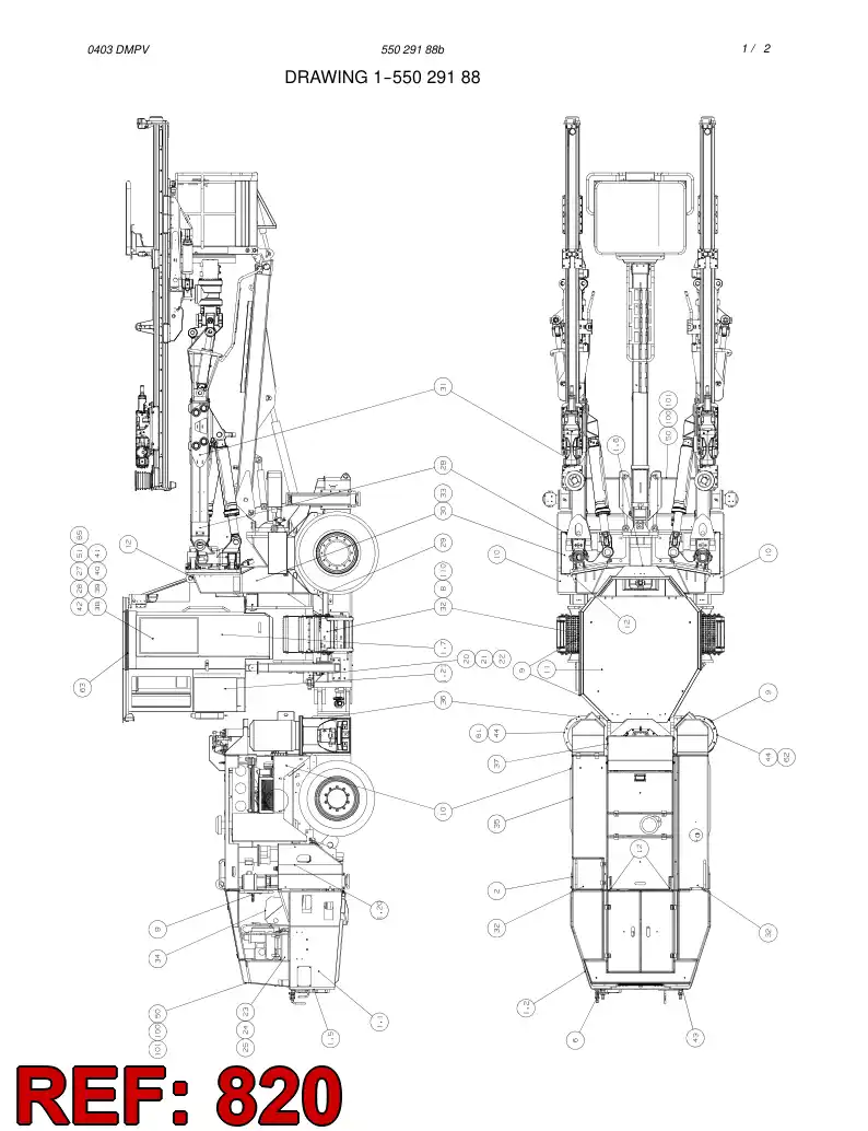 55008519 550 085 19 STICKER-PLATE LIST TC200 - Sandvik Technical Drawing