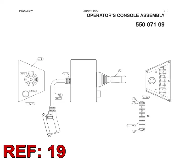 55008694 550 086 94 CABLE ASSEMBLY - Sandvik Technical Drawing