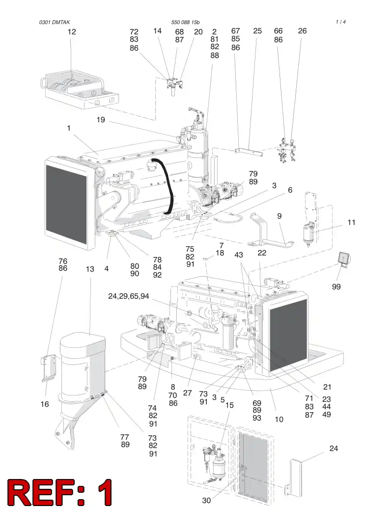 55008739 550 087 39 ENGINE ASSY - Sandvik Technical Drawing