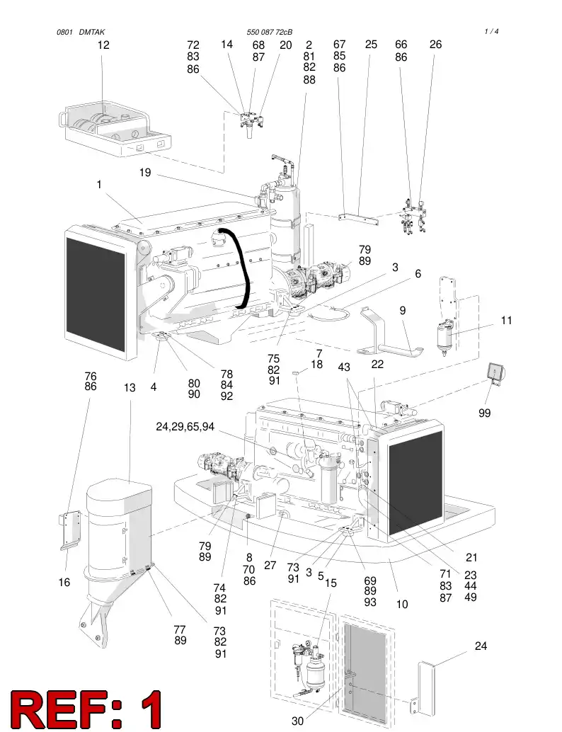 55008749 550 087 49 ENGINE ASSY - Sandvik Technical Drawing