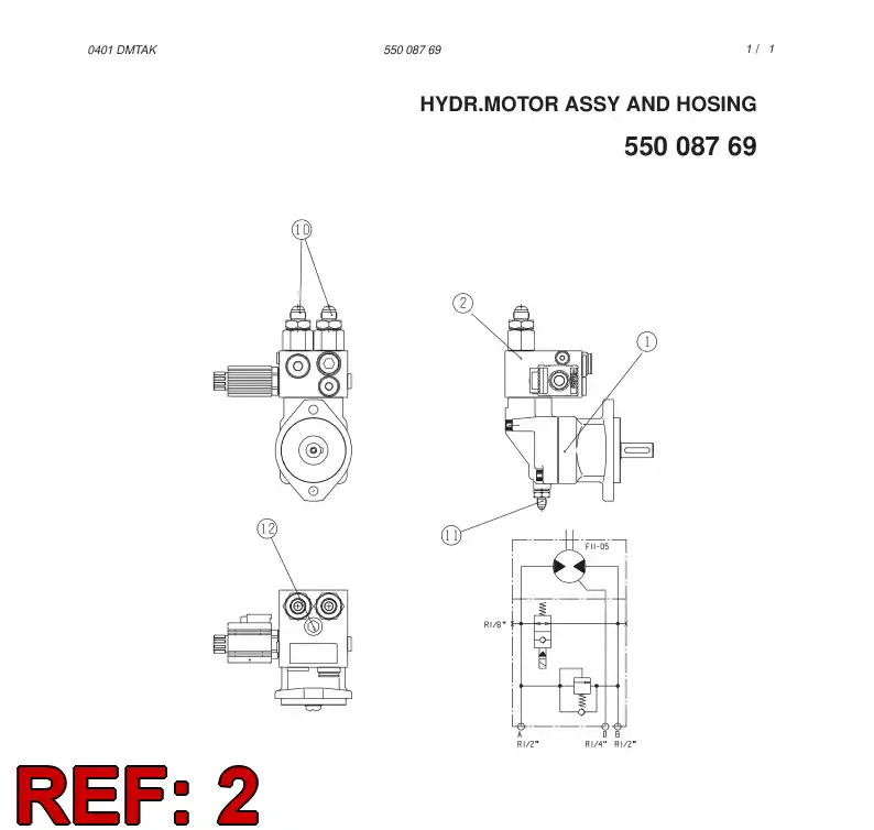 55008752 550 087 52 VALVE - Sandvik Technical Drawing