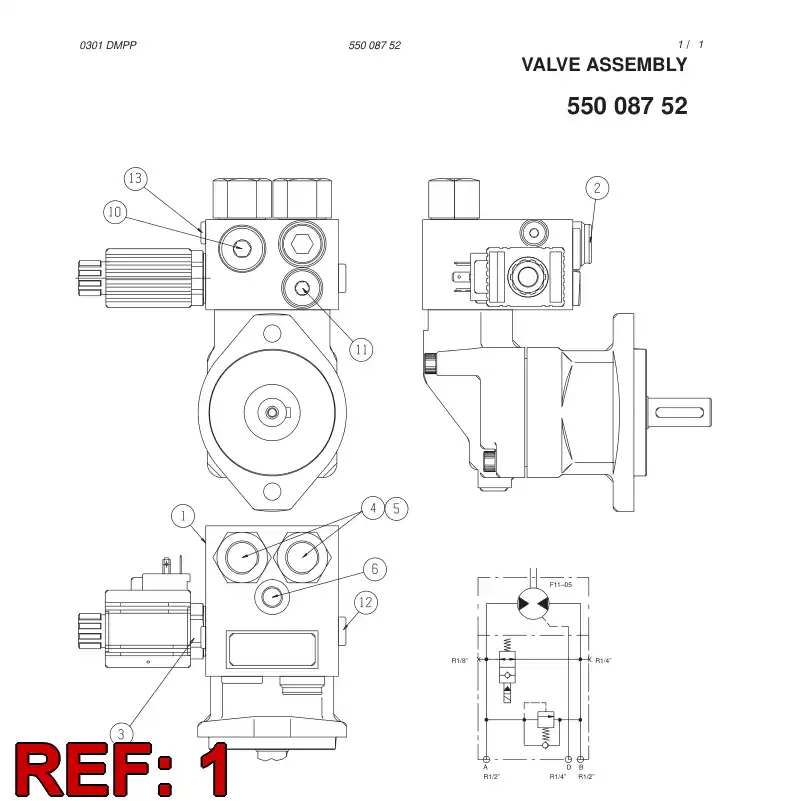 55008753 550 087 53 VALVE BODY - Sandvik Technical Drawing