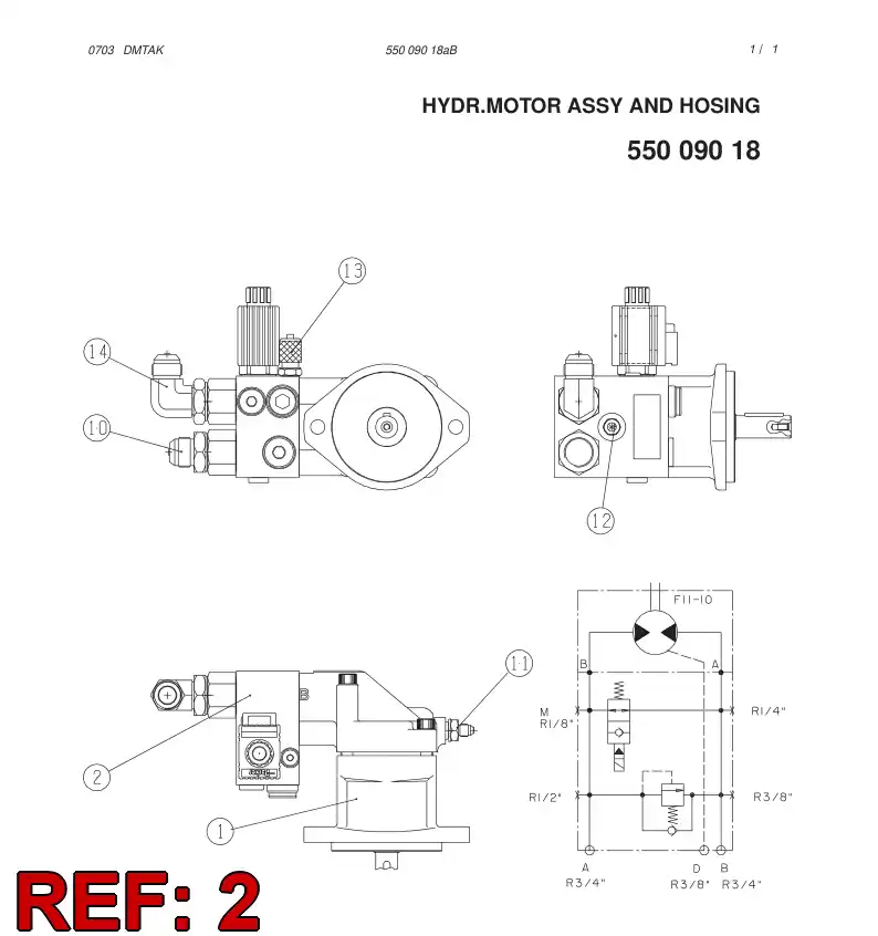 55008764 550 087 64 VALVE - Sandvik Technical Drawing