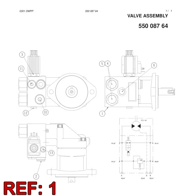 55008765 550 087 65 VALVE BODY - Sandvik Technical Drawing