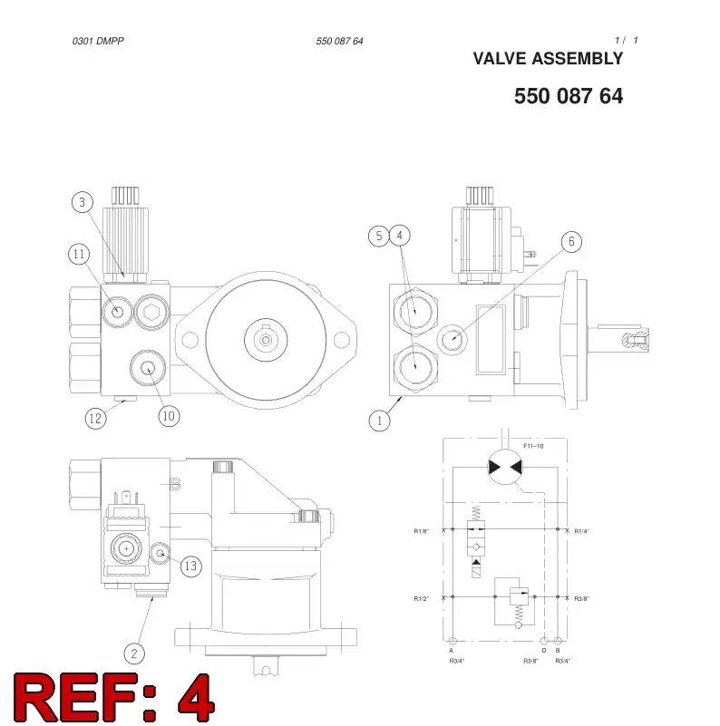 55008766 550 087 66 BANJO BOLT - Sandvik Technical Drawing