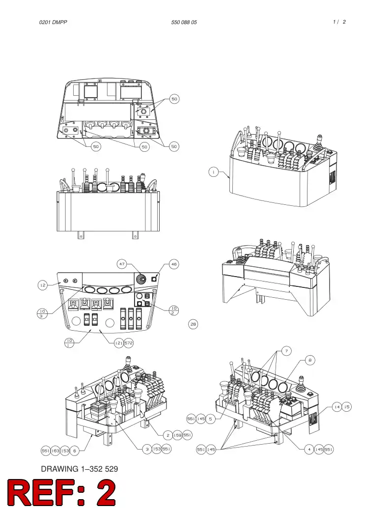 55008806 550 088 06 CONTROL BLOCK ASSEMBLY - Sandvik Technical Drawing