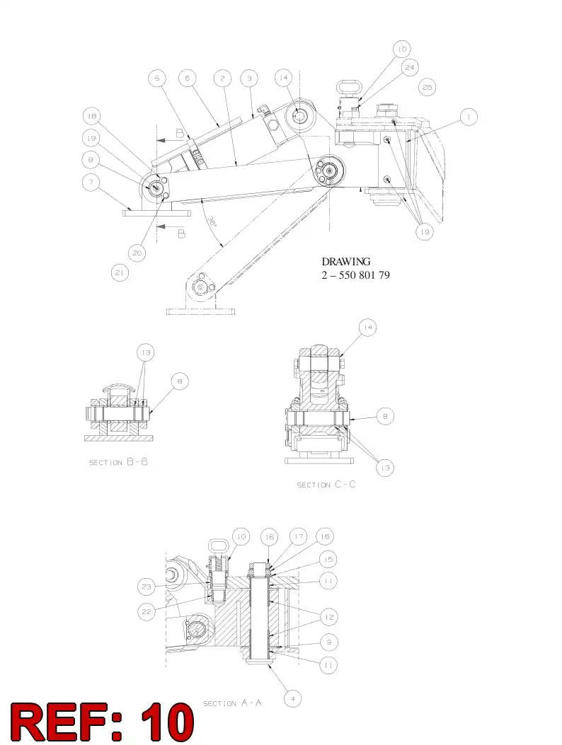 55008837 550 088 37 LOCK - Sandvik Technical Drawing