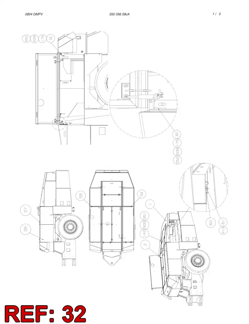 55008871 550 088 71 SUPPORT - Sandvik Technical Drawing