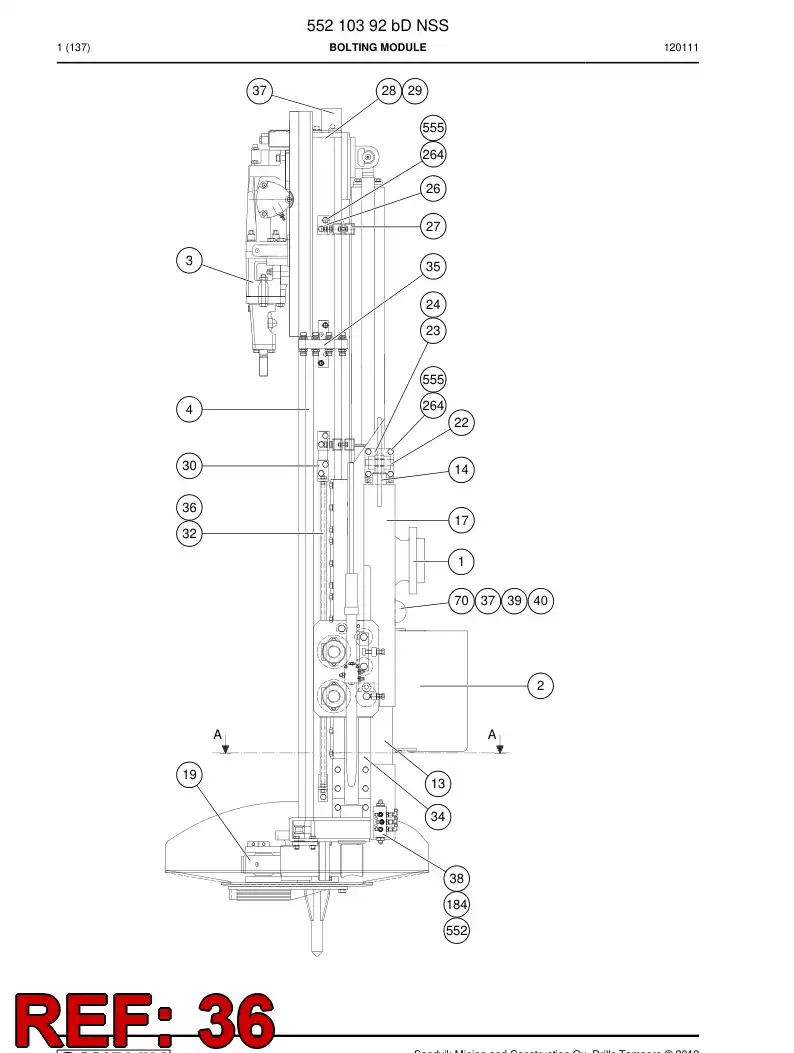 55008953 550 089 53 Conduit - Sandvik Technical Drawing