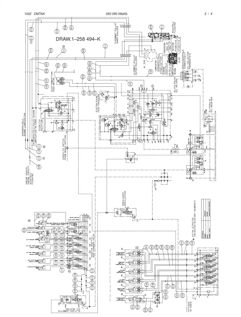 55009009aKb 550 090 09aKb CIRCUIT DIAGRAM, ROD CHANGER ( - Sandvik Technical Drawing