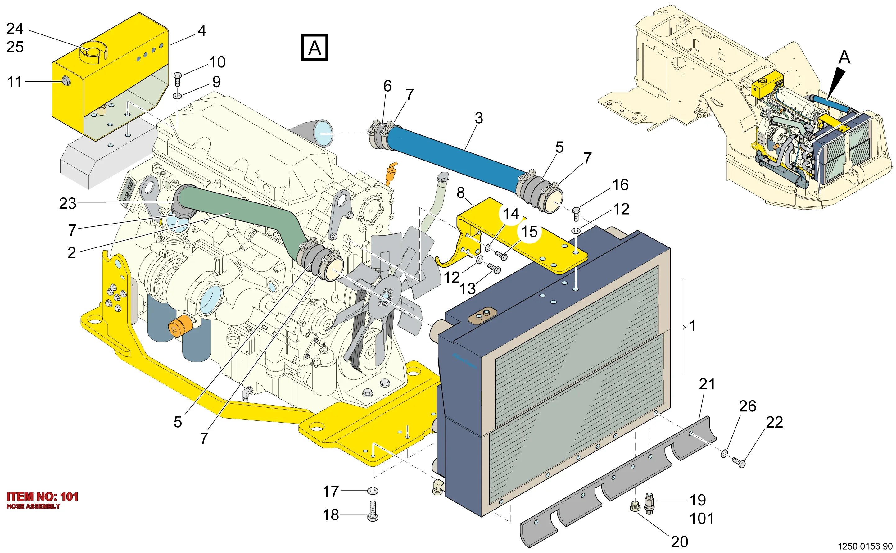5500 9020 00 HOSE ASSEMBLY - Technical Drawing