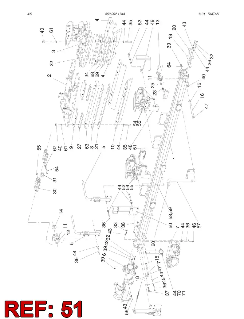 55009100 550 091 00 CHAIN FEED VALVE ASSY - Sandvik Technical Drawing