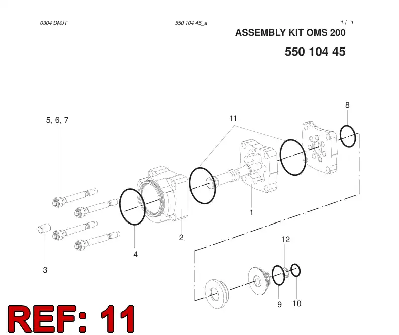 55009104 550 091 04 O-RING - Sandvik Technical Drawing