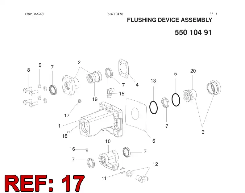 55009363 550 093 63 PLUG SCREW - Sandvik Technical Drawing