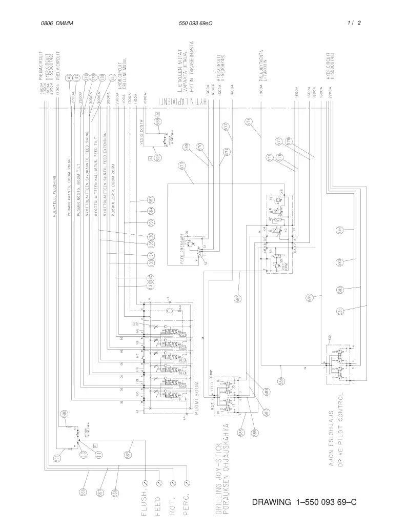 55009369eC 550 093 69eC CONNECTION ADVICE, CABIN - Sandvik Technical Drawing