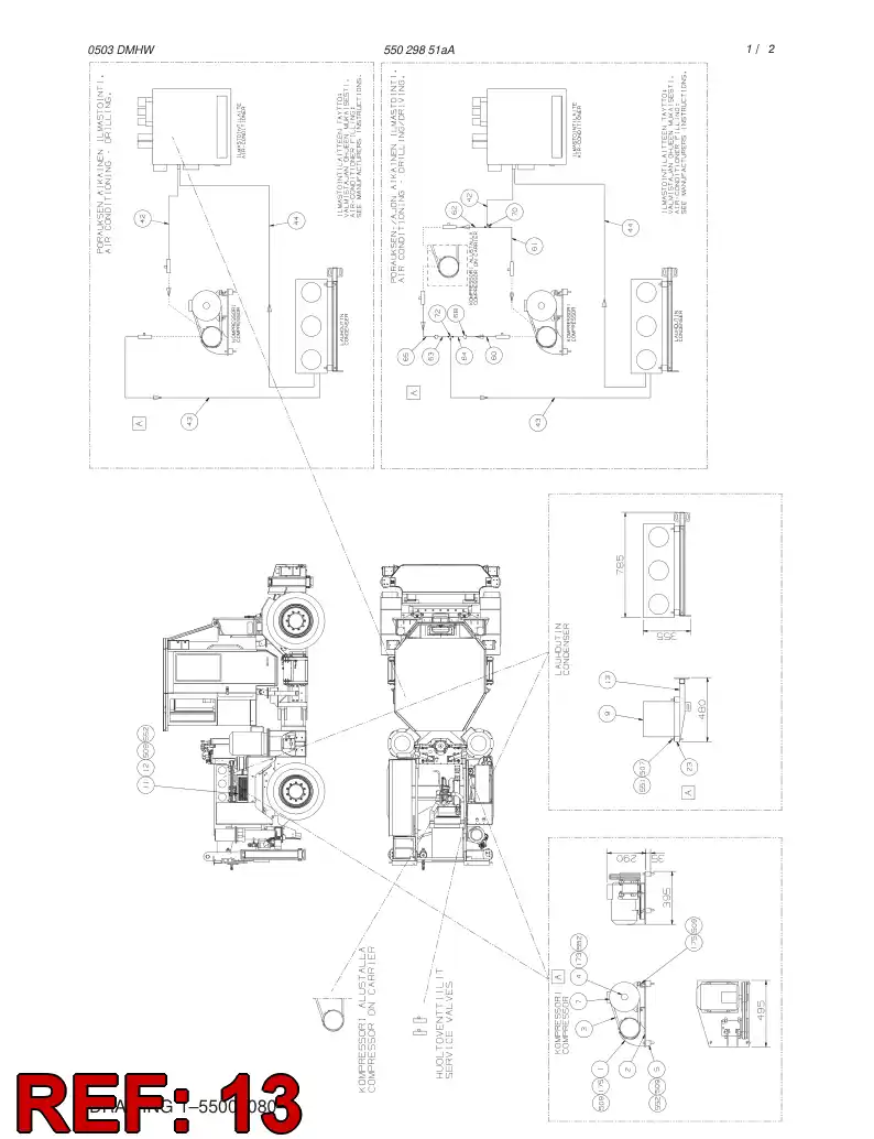 55009374 550 093 74 BRACKET - Sandvik Technical Drawing