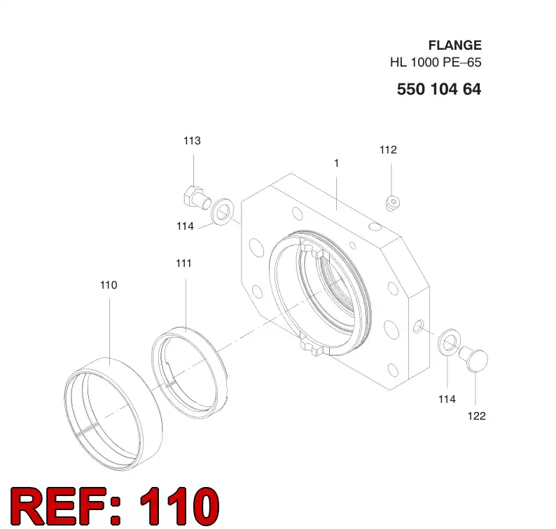 55009603 550 096 03 BUSHING - Sandvik Technical Drawing
