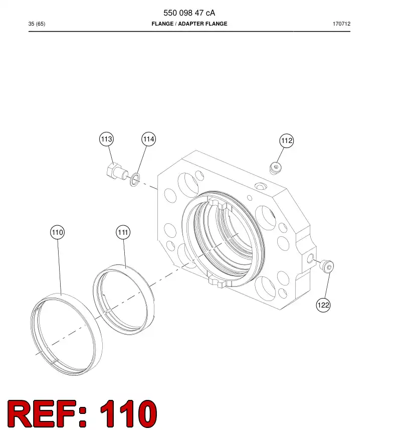 55009603a 550 096 03a Bushing - Sandvik Technical Drawing