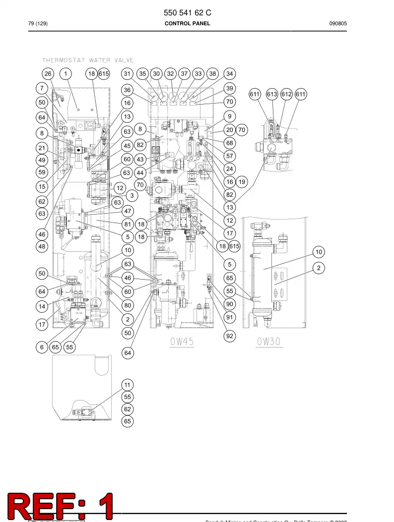 55009666 550 096 66 Frame - Sandvik Technical Drawing