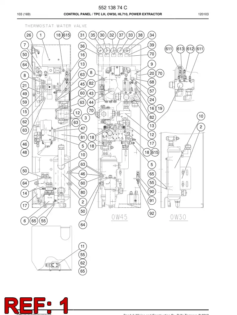 55009666a 550 096 66a Frame - Sandvik Technical Drawing