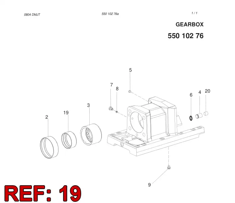 55009690 550 096 90 BEARING BUSHING - Sandvik Technical Drawing