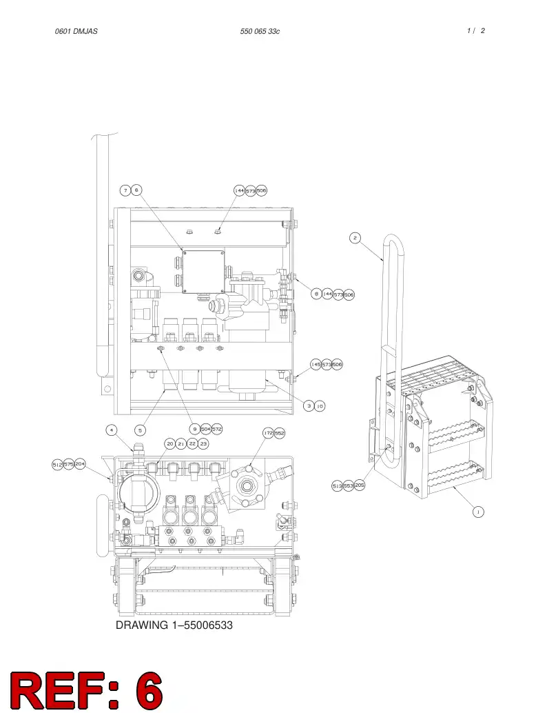55009696 550 096 96 BRACKET - Sandvik Technical Drawing