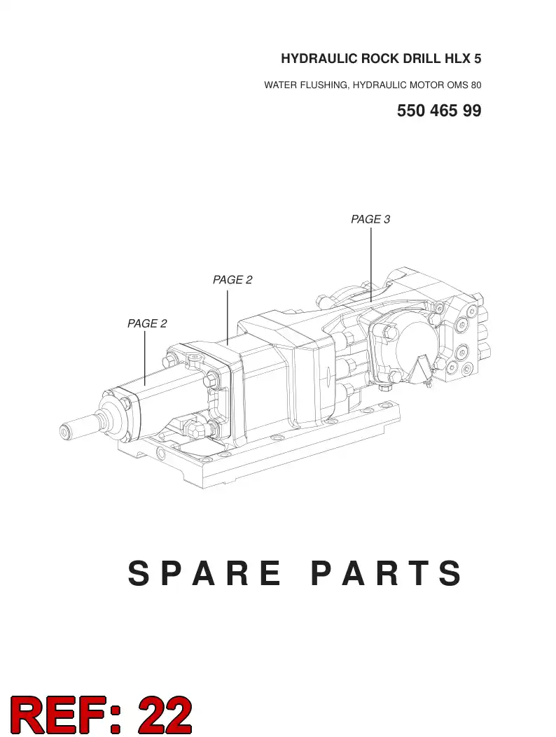 55009785 550 097 85 ROTATION MOTOR - Sandvik Technical Drawing