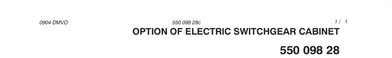 55009828c 550 098 28c OPTION OF SWITCHGEAR CABINET - Sandvik Technical Drawing