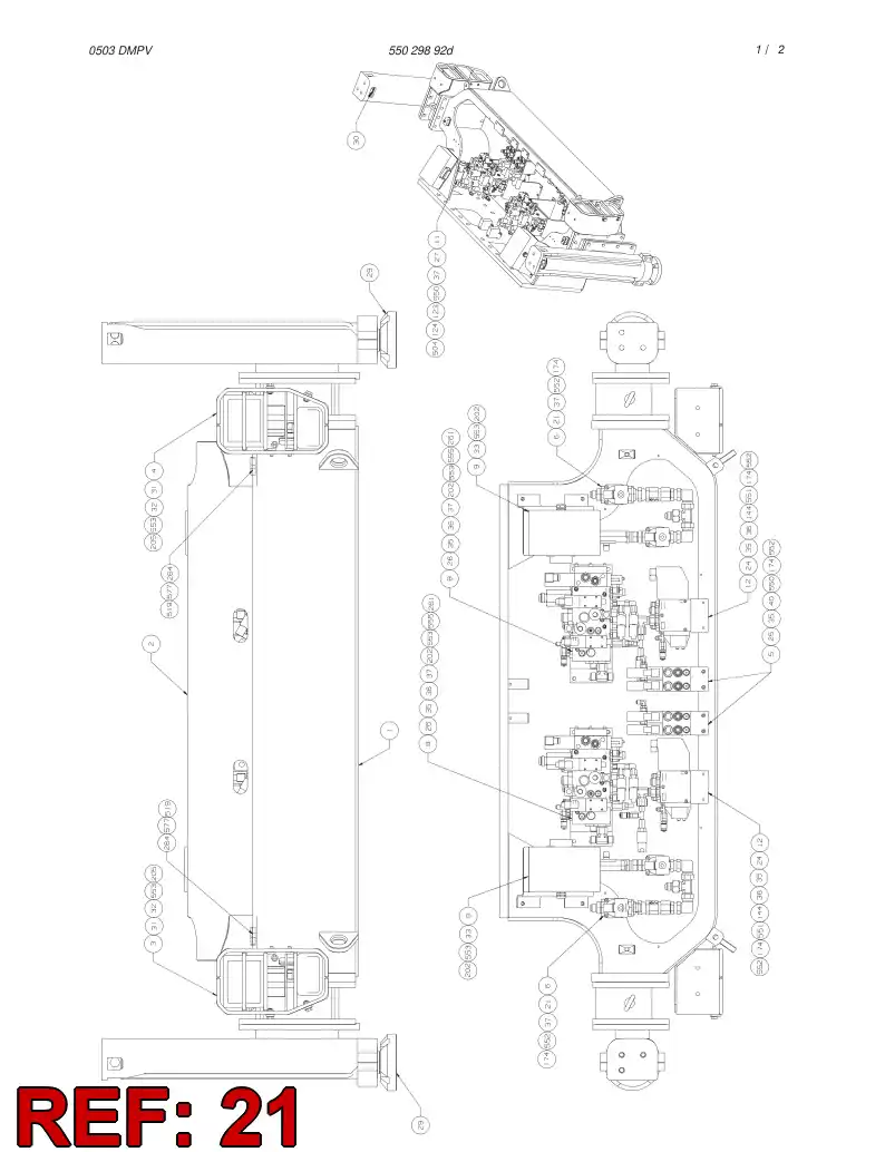 55009915 550 099 15 WATER- AIRVALVE ASSY - Sandvik Technical Drawing