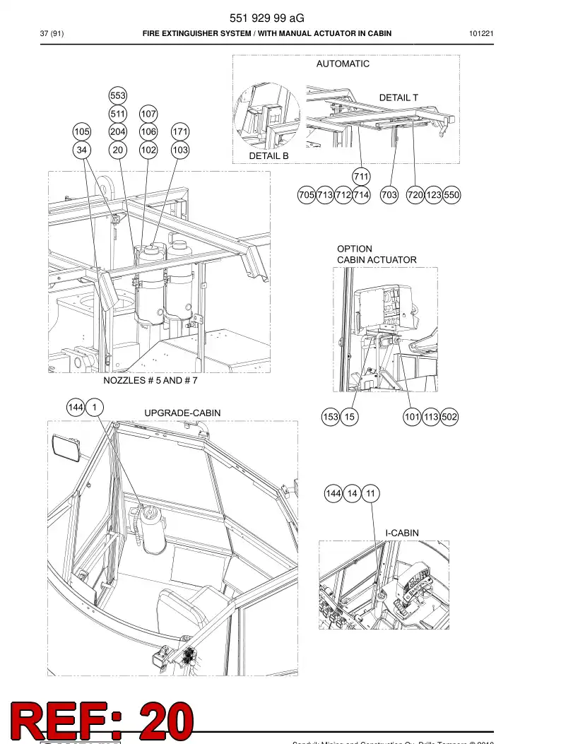 55010127 550 101 27 Bracket - Sandvik Technical Drawing