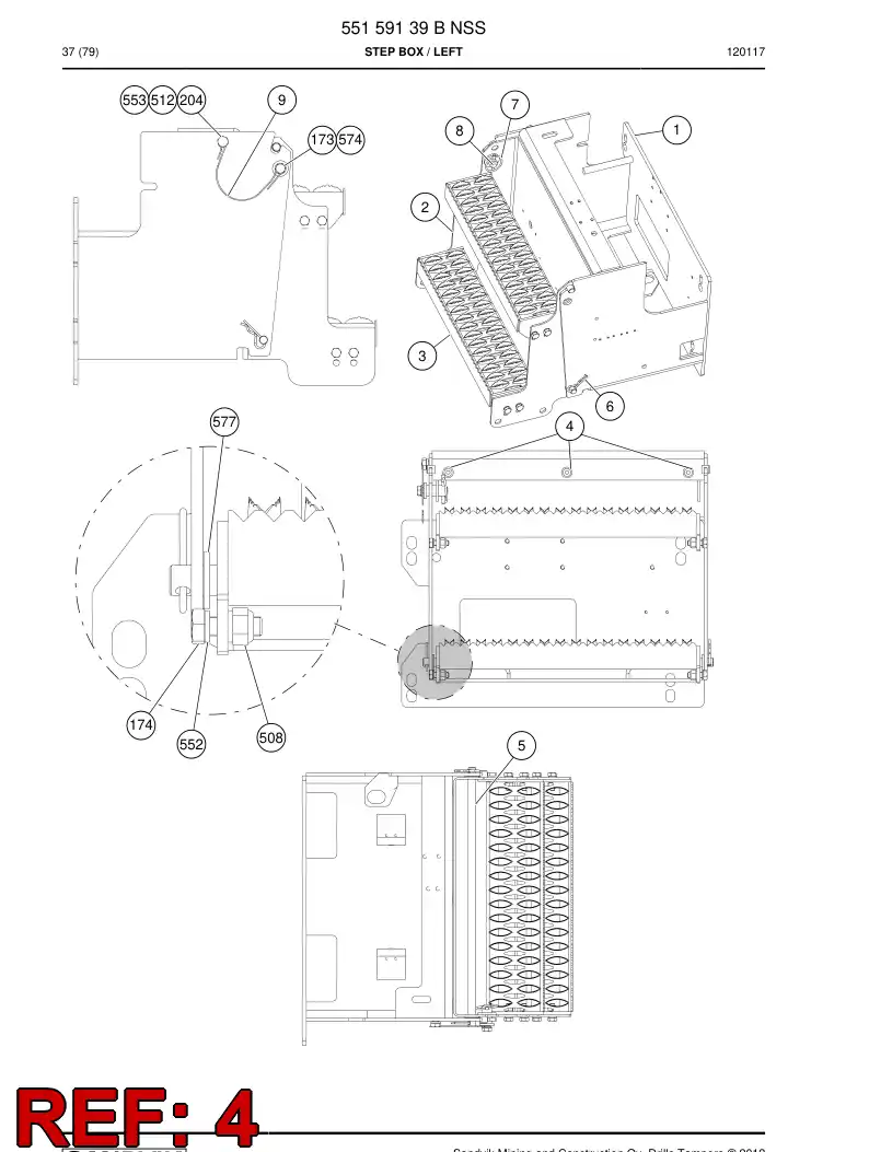 55010303a 550 103 03a RUBBER BUSHING - Sandvik Technical Drawing
