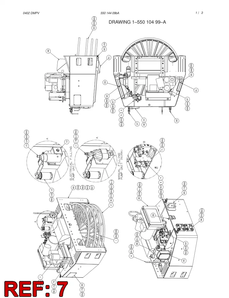 55010362 550 103 62 RAILING - Sandvik Technical Drawing
