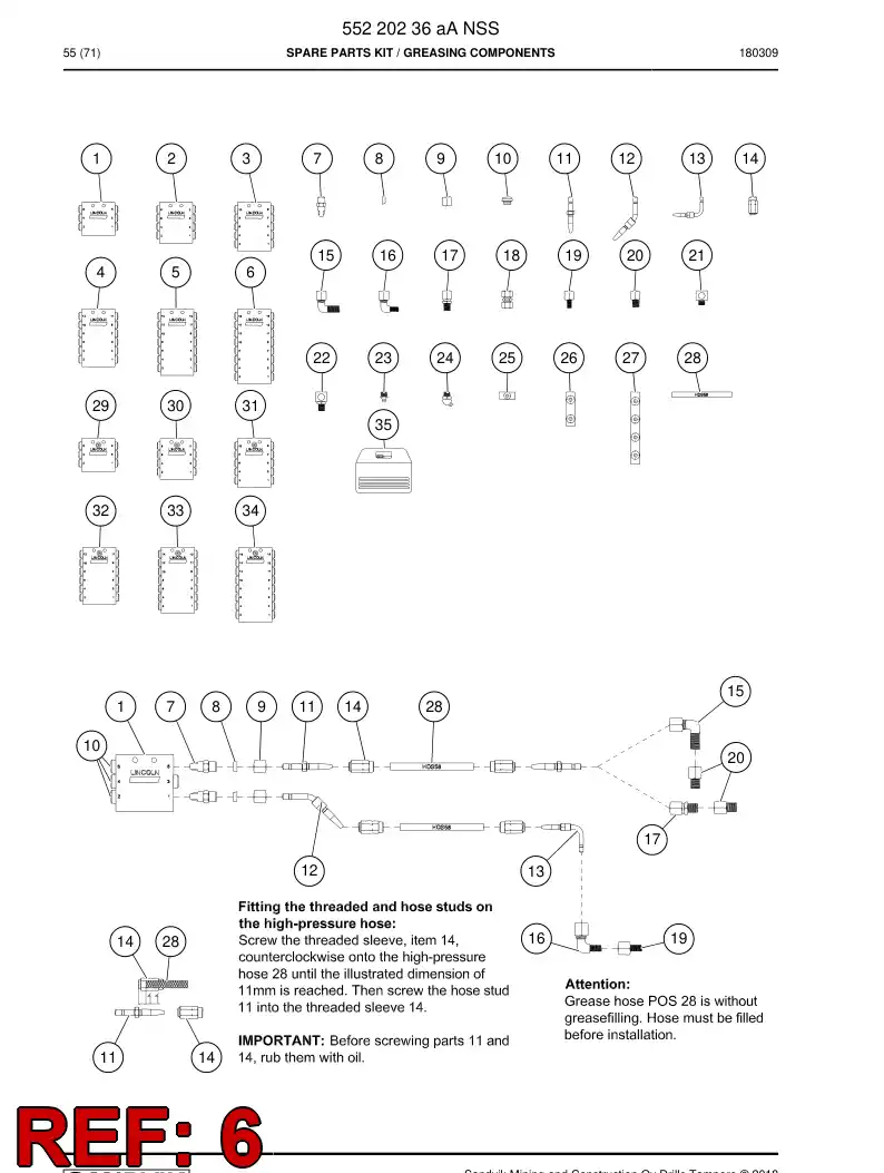 55010364a 550 103 64a DISTRIBUIDOR - Sandvik Technical Drawing