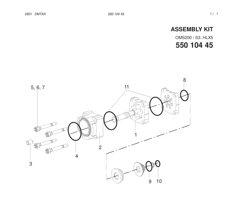 55010447 550 104 47 ASSY KIT - Sandvik Technical Drawing