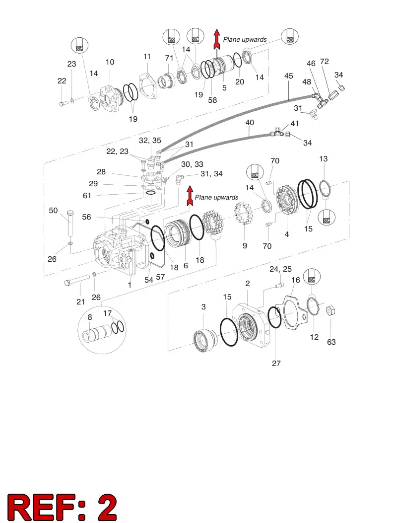 55010464 550 104 64 FLANGE - Sandvik Technical Drawing
