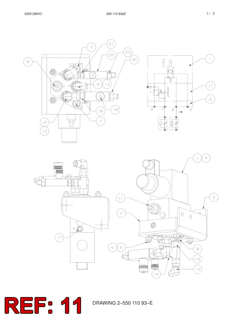 55010472 550 104 72 Valve, Pressure Reducing - Sandvik Technical Drawing