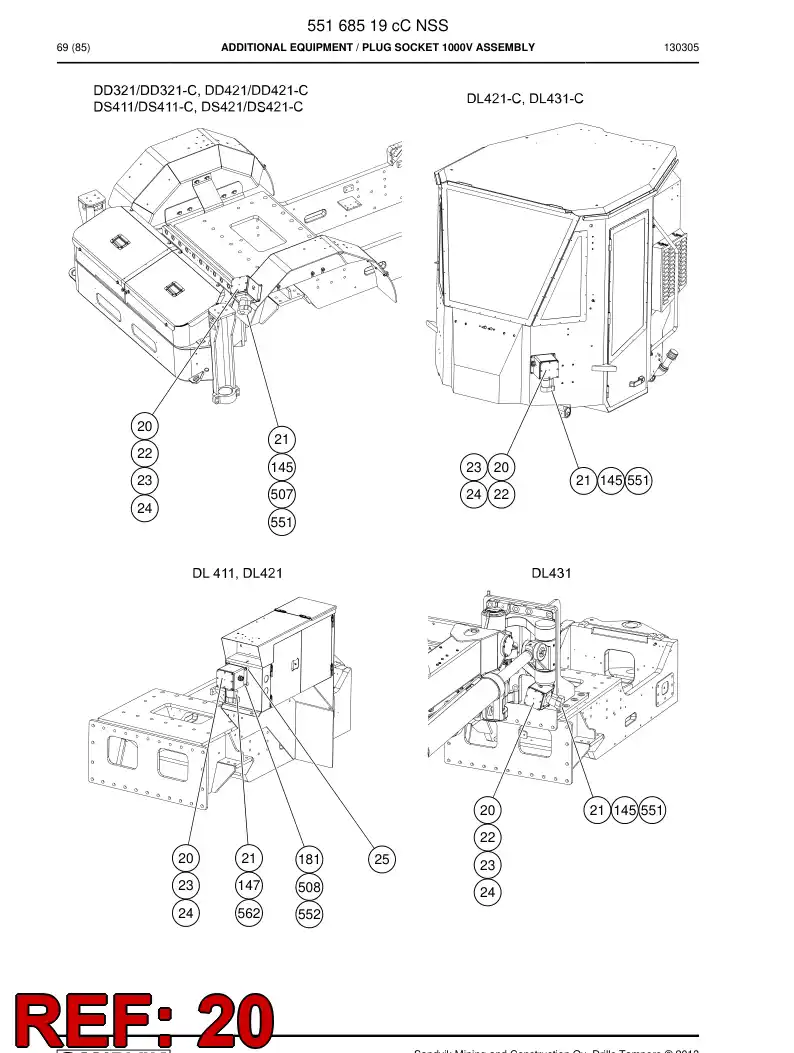 55010641a 550 106 41a Cabinet - Sandvik Technical Drawing