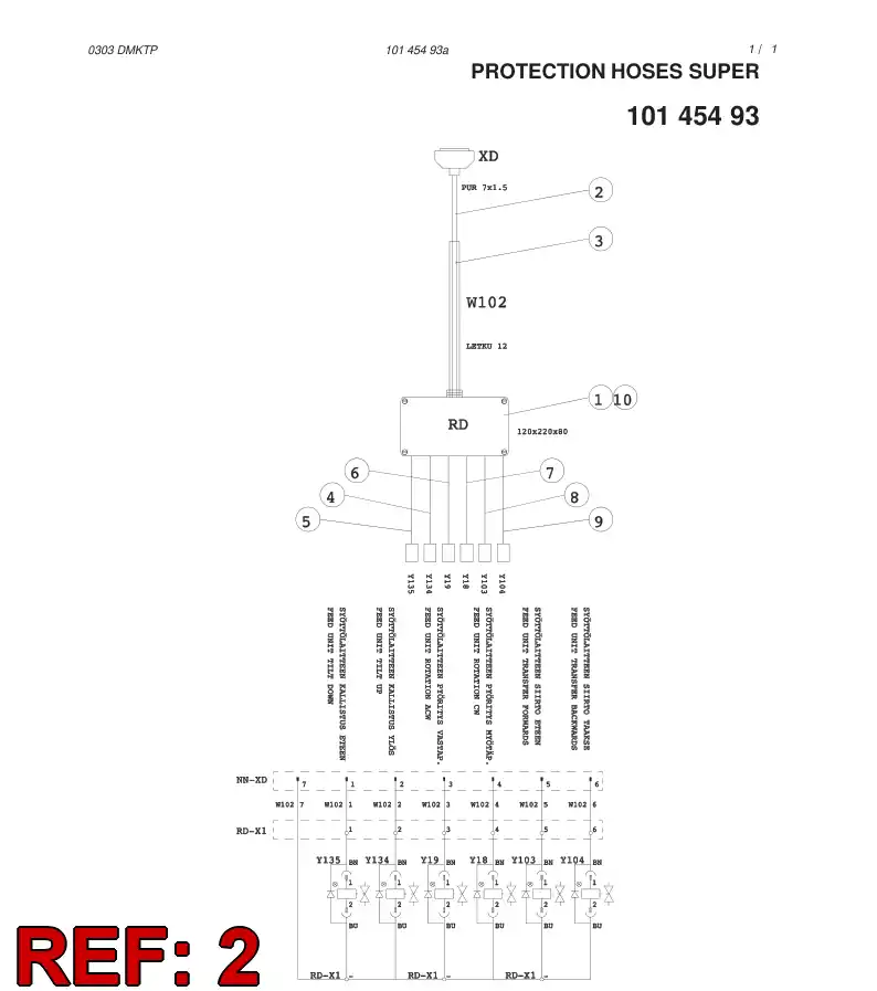 55010677 550 106 77 CABLE ASSEMBLY - Sandvik Technical Drawing