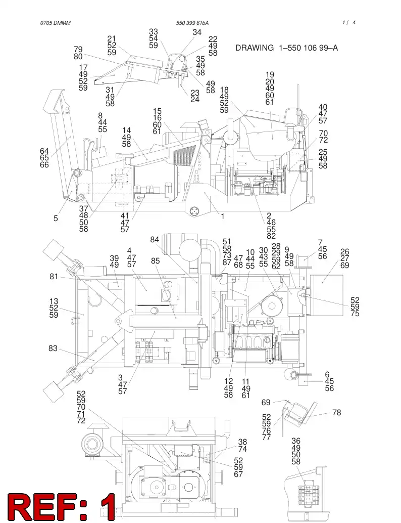 55010681 550 106 81 FRAME - Sandvik Technical Drawing