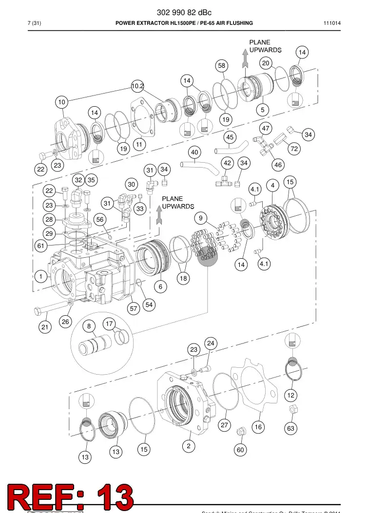 55010726a 550 107 26a U-seal - Sandvik Technical Drawing