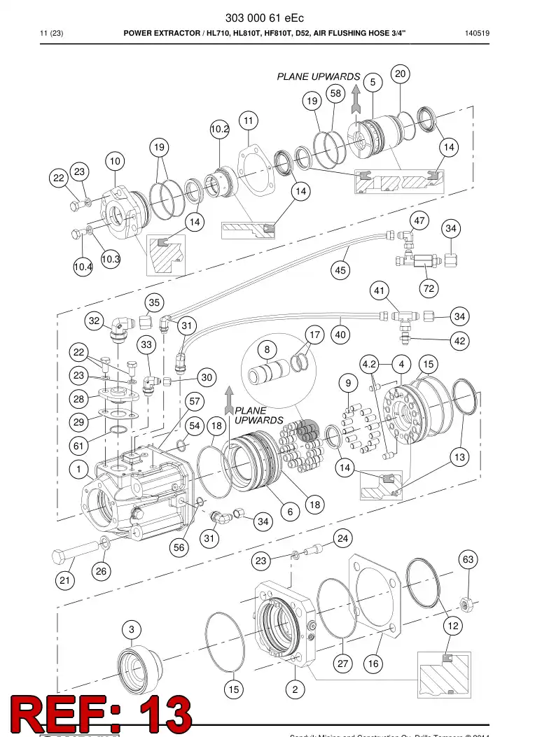 55010726b 550 107 26b U-SEAL - Sandvik Technical Drawing