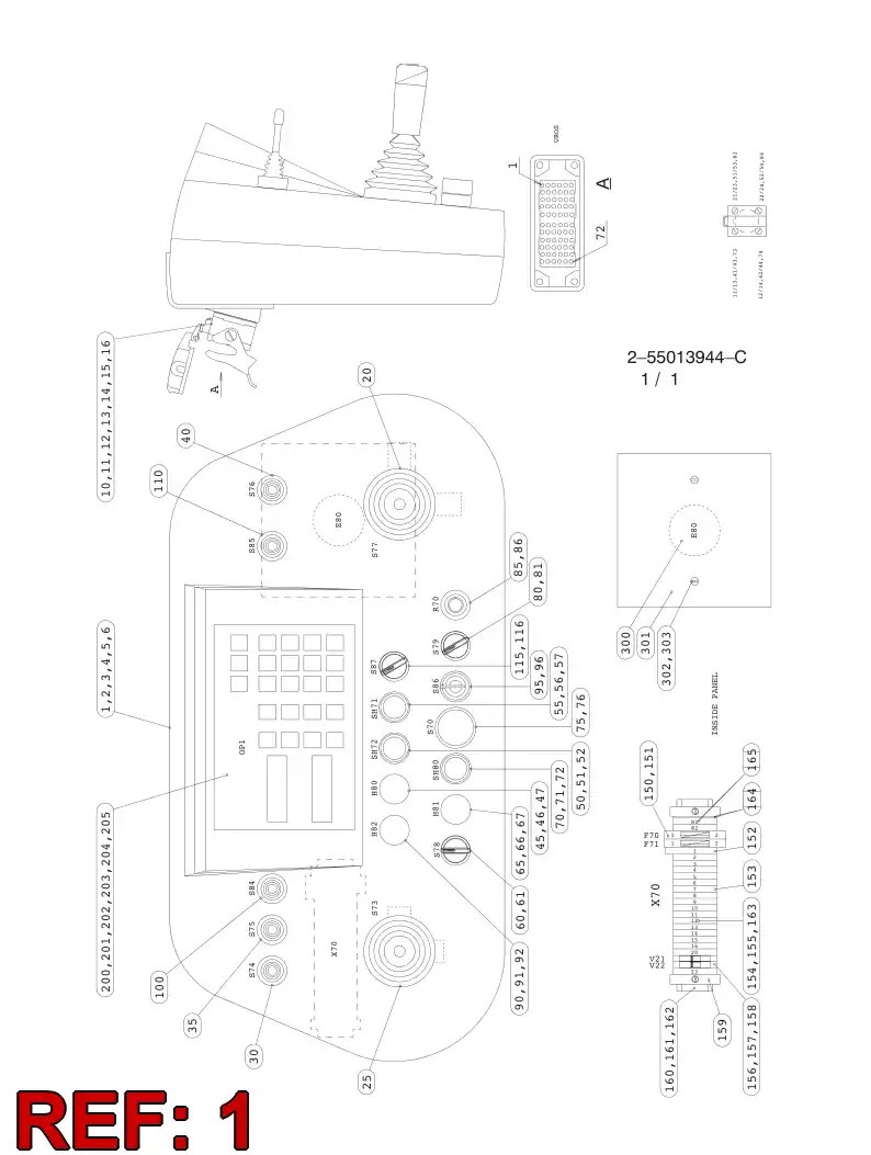 55010849 550 108 49 Enclosure, Plastic - Sandvik Technical Drawing