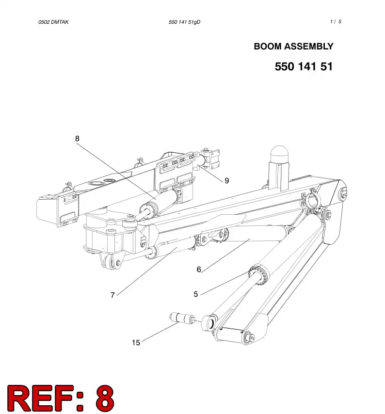 55011018 550 110 18 HYDR.CYLINDER 125/50 - Sandvik Technical Drawing