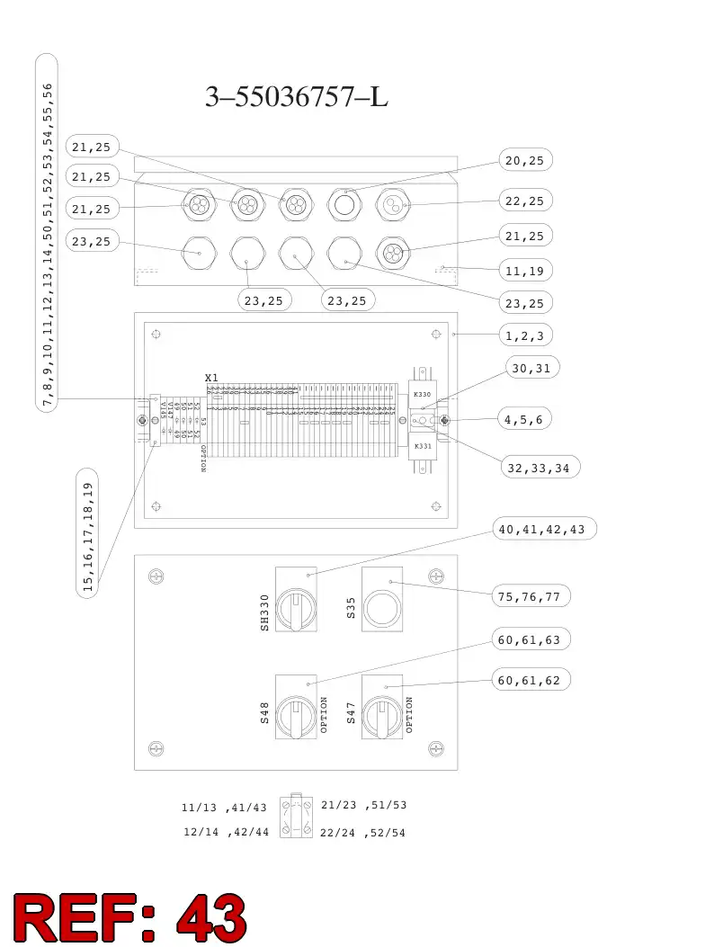 55011020 550 110 20 SIGN - Sandvik Technical Drawing