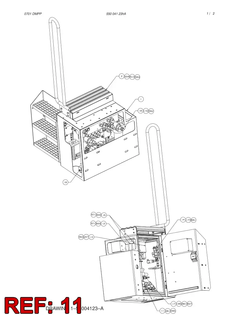 55011072 550 110 72 VALVE ASSEMBLY - Sandvik Technical Drawing