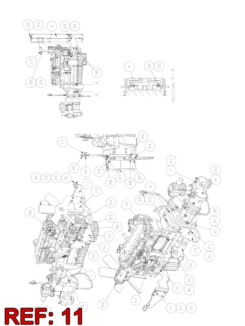 55011082 550 110 82 SUPPORTING BLOCK - Sandvik Technical Drawing