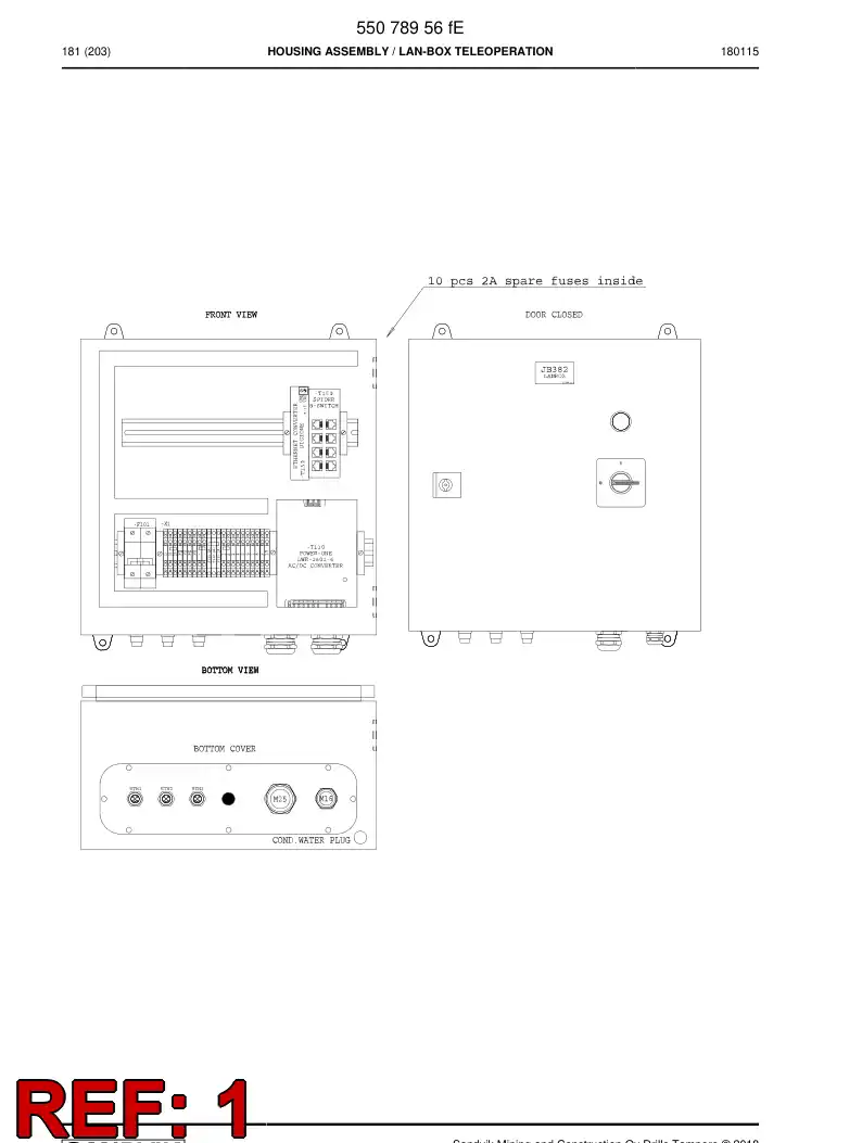 55011112 550 111 12 Lock device - Sandvik Technical Drawing