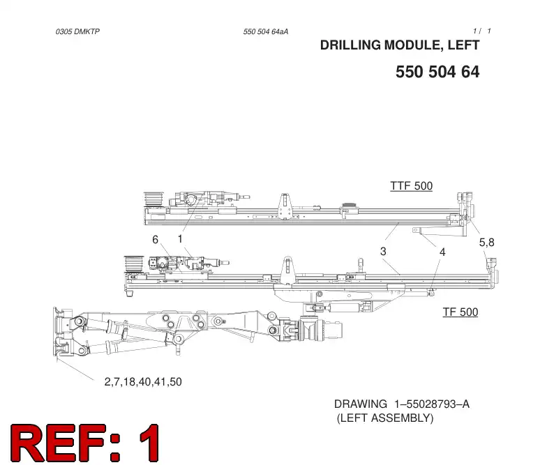 55011149 550 111 49 DRIFTER - Sandvik Technical Drawing